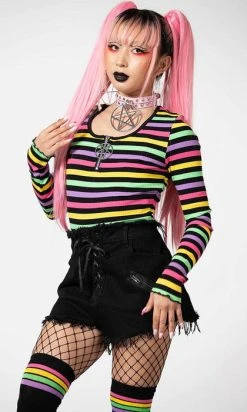 KILLSTAR Nikiko | RIBBED LONG-SLEEVE TOP*