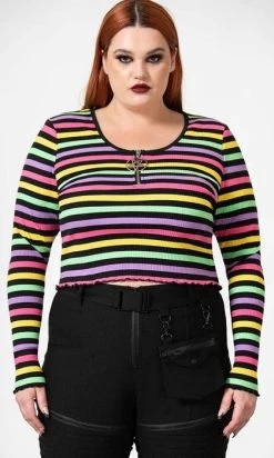 KILLSTAR Nikiko | RIBBED LONG-SLEEVE TOP* -Restyle Sales Shop killstar nikiko ribbed long sleeve top 6 0528aaea 5d7a 43c0 834c 94718d8fad83 700x700