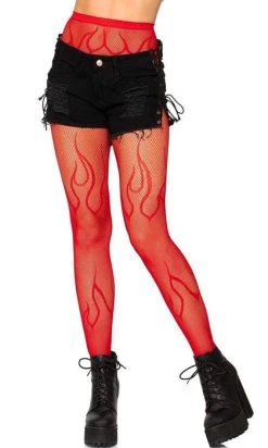 LEG AVENUE Flame [Red] | FISHNET TIGHTS