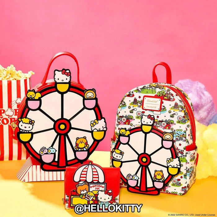 LOUNGEFLY Hello Kitty: & Friends Carnival | FLAP PURSE 8 LOUNGEFLY Hello Kitty: & Friends Carnival | FLAP PURSE - Image 6