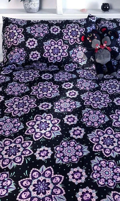 HELLS BLANKETS Skull Mandala | KING QUILT SET 3 HELLS BLANKETS Skull Mandala | KING QUILT SET