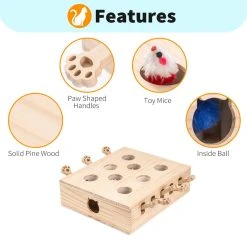 MEWOOFUN Whac-A-Mole | CAT TOY -Restyle Sales Shop mewoofun wooden whac a mole cat toy 7 5d95b70b 41fc 4812 9bb9 45c41fda761d 700x700