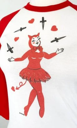 MISCHIEF MADE Dagger Devil [White/Red] | RAGLAN T‑SHIRT -Restyle Sales Shop mischief made dagger devil white red raglan t shirt 2 1fd30f39 ddde 4c3f 8735 12c6d84cafd5 700x700