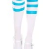 MUSIC LEGS Triple Stripe [White/Neon Blue] | KNEE HIGH SOCKS -Restyle Sales Shop music legs acrylic knitted triple stripe white neon blue knee high socks 1 Copy 478f4671 0ae2 4bc5 afd6 b10d94fa8a2a 700x700