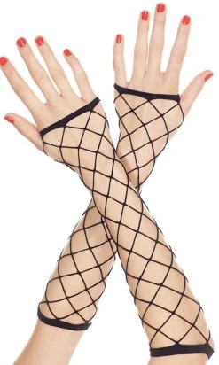 MUSIC LEGS Spandex Industrial Net Fingerless | ARM WARMERS