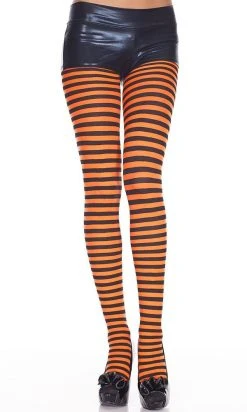 MUSIC LEGS Striped [Black/Orange] | TIGHTS*