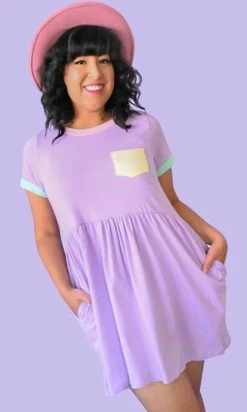 MY VIOLET Cadoodle [Lavender] | T-SHIRT DRESS -Restyle Sales Shop my violet cadoodle lavender t shirt dress 2 00780709 a049 40d0 91c2 f18b56c3de88 700x700
