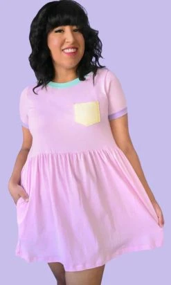 MY VIOLET Cadoodle [Pink] | T-SHIRT DRESS -Restyle Sales Shop my violet cadoodle pink t shirt dress 2 f0cd40b4 df32 4a36 8249 2d6b4c61c7cf 700x700