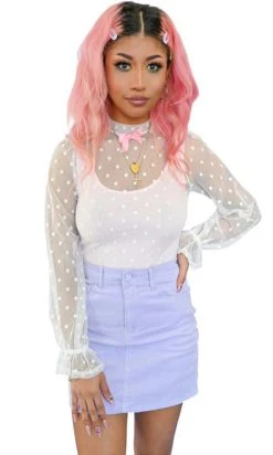 MY VIOLET Sheer [White] | FRILLS TOP* -Restyle Sales Shop my violet sheer white frills blouse 1 d4c5fd42 b4f7 4349 aba5 38a704bd78f7 700x700
