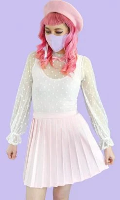 MY VIOLET Sheer [White] | FRILLS TOP*