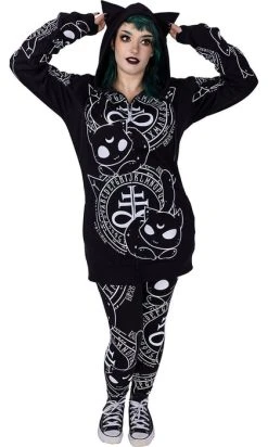 POIZEN INDUSTRIES Cat Craft [Black/White] | HOODIE