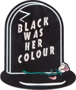 PUNKY PINS Black Was Her Colour Epitaph | ENAMEL PIN