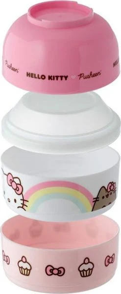 Hello Kitty & Pusheen The Cat Stacked | ROUND BENTO LUNCH BOX -Restyle Sales Shop pusheen hello kitty pusheen the cat stacked round bento lunch box 3 810353fd 0173 42c0 ad01 6e667a3712d0 700x700