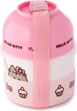 Hello Kitty & Pusheen The Cat Stacked | ROUND BENTO LUNCH BOX -Restyle Sales Shop pusheen hello kitty pusheen the cat stacked round bento lunch box 8 ed69ca15 89e4 4f67 a9c8 8d7d7d96b951 700x700