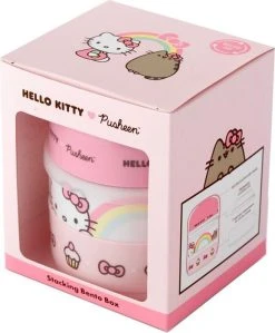 Hello Kitty & Pusheen The Cat Stacked | ROUND BENTO LUNCH BOX -Restyle Sales Shop pusheen hello kitty pusheen the cat stacked round bento lunch box 9 75f2a89a 1b56 415f be6e c865fd110784 700x700