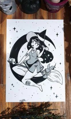 PVMPKIN ART Broom Ride | ART PRINT*