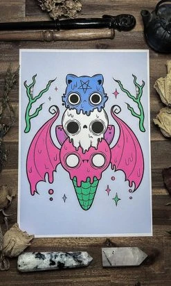 PVMPKIN ART Neon Nightmare I Scream Cone | PRINT