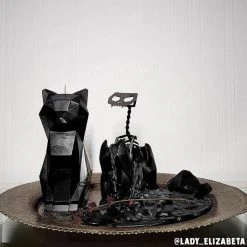 PYROPET Kisa [Black] | CANDLE -Restyle Sales Shop pyropet kisa black candle 11 700x700