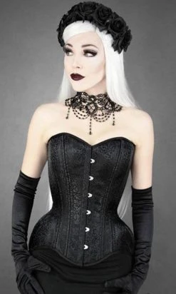 RESTYLE Black Brocade | OVERBUST CORSET