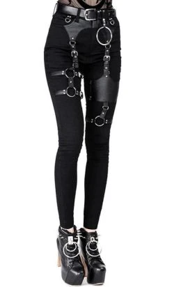 RESTYLE Black Gothic Harness | JEANS -Restyle Sales Shop restyle black gothic harness jeans 7 c555b8c0 5742 4a29 96c9 3fe3015e0582 700x700
