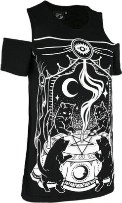 RESTYLE Cat Sabbath | COLD SHOULDER T-SHIRT 7 RESTYLE Cat Sabbath | COLD SHOULDER T-SHIRT -Restyle Sales Shop restyle cat sabbath t shirt 3 8a09c01e 721a 4bd7 bc28 fe8add3fd26c 700x700
