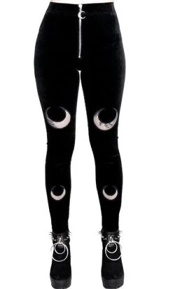 Restyle Sales Shop 9 RESTYLE Double Crescent Velvet | LEGGINGS