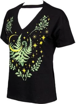 RESTYLE Herbal Fern Leaf | CHOKER T-SHIRT -Restyle Sales Shop restyle herbal fern leaf choker t shirt 3 f07efc27 c17b 42c5 ab76 c3da25e1243a 700x700