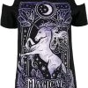 RESTYLE Magical Unicorn [Purple] | COLD SHOULDER T-SHIRT -Restyle Sales Shop restyle magical unicorn purple cold shoulder t shirt 1 c889862a bfe0 4513 8825 df976e6f8860 700x700