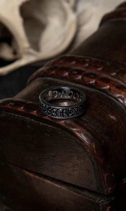 ROGUE AND WOLF Moon Child [Blackened Steel] | RING -Restyle Sales Shop rogue and wolf moon child blackened steel ring 4 a43c6fd9 bcfe 40fa b155 50951d11d4cf 700x700