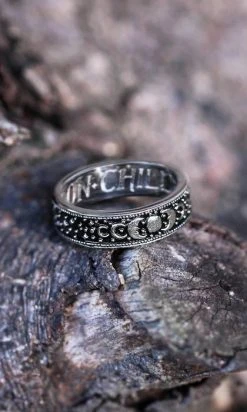 ROGUE AND WOLF Moon Child [Blackened Steel] | RING -Restyle Sales Shop rogue and wolf moon child blackened steel ring 7 c3caab5a d9c9 48ba 9e27 abc98d6d3f4f 700x700