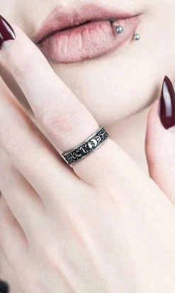 ROGUE AND WOLF Moon Child [Blackened Steel] | RING