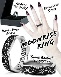 ROGUE AND WOLF Moonrise [Blackened Steel] | RING -Restyle Sales Shop rogue and wolf moonrise blackened steel ring 11 4344eaa8 9d72 456a 8051 5f1c7dd55f41 700x700