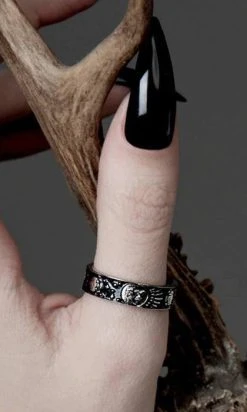 ROGUE AND WOLF Sun And Moon [Blackened Steel] | RING