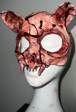 SARAH MUDLE Cat Skull [Blood Splatter] | MASK* -Restyle Sales Shop sarah mudle cat skull blood splatter mask 2 ba183442 b89e 4e3c 95d4 f4f821c403a0 700x700