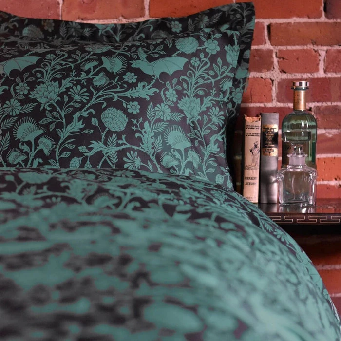 SIN IN LINEN Absinthe Bats | KING DUVET COVER 4 SIN IN LINEN Absinthe Bats | KING DUVET COVER - Image 2