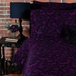 SIN IN LINEN Elysian Fields [Purple] | FULL/DOUBLE SHEET SET -Restyle Sales Shop sin in linen elysian fields purple double sheet set 04 76b17dd4 cb57 4189 987c 58103fa3d70c 700x700