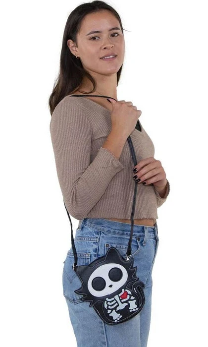 SLEEPYVILLE CRITTERS Glow In The Dark Sugar Skull Cat | CROSSBODY BAG 6 SLEEPYVILLE CRITTERS Glow In The Dark Sugar Skull Cat | CROSSBODY BAG - Image 4