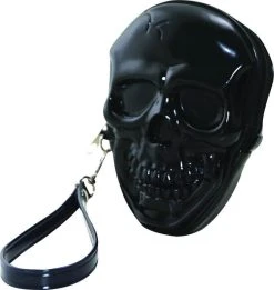 SLEEPYVILLE CRITTERS Smiling Skull Zippered | WRISTLET PURSE