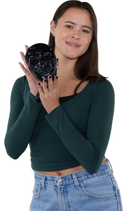 SLEEPYVILLE CRITTERS Smiling Skull Zippered | WRISTLET PURSE 4 SLEEPYVILLE CRITTERS Smiling Skull Zippered | WRISTLET PURSE - Image 2