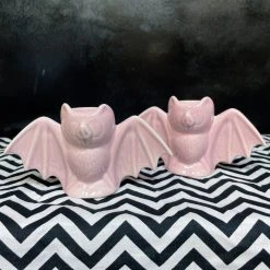 SOURPUSS Bat [Pink] | CERAMIC CANDLESTICKS HOLDER* -Restyle Sales Shop sourpuss bat pink ceramic candlesticks 2 c2ee0f41 6be5 4d1b 9990 fe6be7d77c8f 700x700