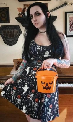 TOO FAST APPAREL Boo! Vintage Ghost | SKATER DRESS -Restyle Sales Shop too fast apparel boo vintage ghost halloween skater dress 2 6c936b60 c0a8 471d afde 9f2b600151a9 700x700