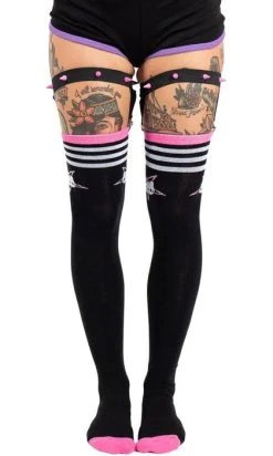 TOO FAST APPAREL Hello Satan Kitty | THIGH HIGH GARTER SOCKS -Restyle Sales Shop too fast apparel hello satan kitty thigh high garter socks 2 6ef5b4da 53cb 42a2 bbe9 e0f093319a86 700x700