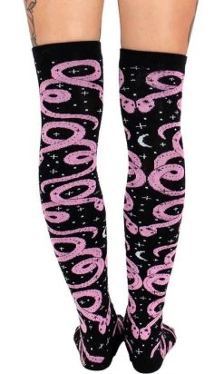 TOO FAST APPAREL Mystical Pink Snake | THIGH HIGH SOCKS -Restyle Sales Shop too fast apparel mystical pink snake thigh high socks 3 f2eb2c64 ca23 48bd 92ad ab779fc14ce9 700x700