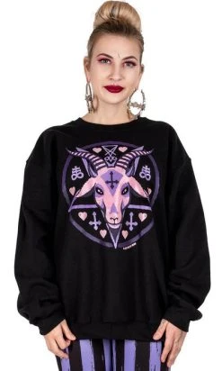TOO FAST APPAREL Pastel Baphomet Goat | SWEATSHIRT