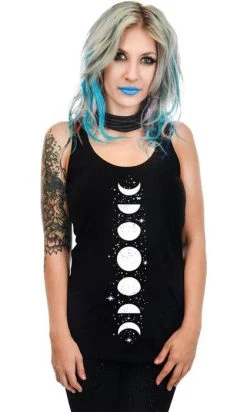 TOO FAST APPAREL Phases Of The Moon & Stars | TANK TOP