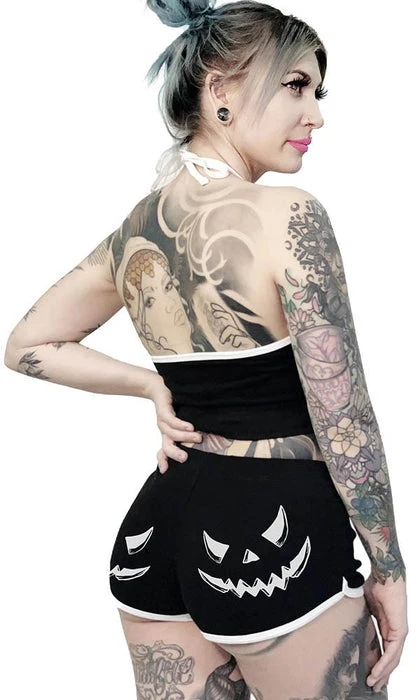 TOO FAST APPAREL Pumpkin Face | BOOTY SHORTS 3 TOO FAST APPAREL Pumpkin Face | BOOTY SHORTS