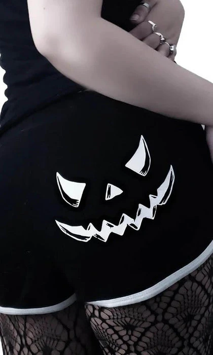 TOO FAST APPAREL Pumpkin Face | BOOTY SHORTS 6 TOO FAST APPAREL Pumpkin Face | BOOTY SHORTS - Image 4