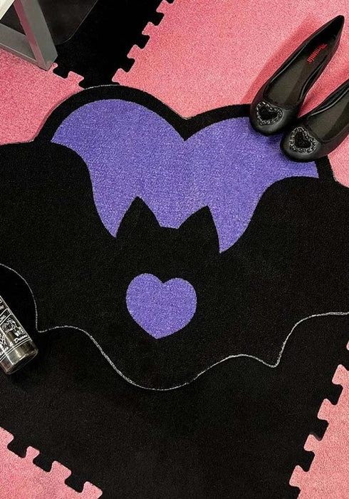 TOO FAST APPAREL Purple Bat | HEART SHAPED RUG 3 TOO FAST APPAREL Purple Bat | HEART SHAPED RUG