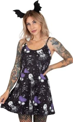 TOO FAST APPAREL Spooky Gang | MINI SKATER DRESS