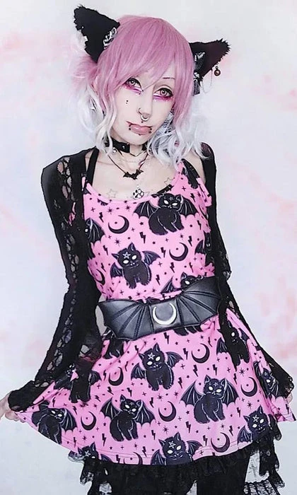 TOO FAST APPAREL Vampurr The Vampire Cat | SKATER DRESS 4 TOO FAST APPAREL Vampurr The Vampire Cat | SKATER DRESS - Image 2